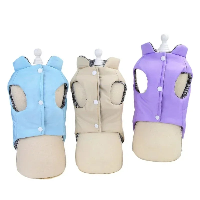 Hign Concerned Cotton Winter Dog Jacket Vest With D Ring