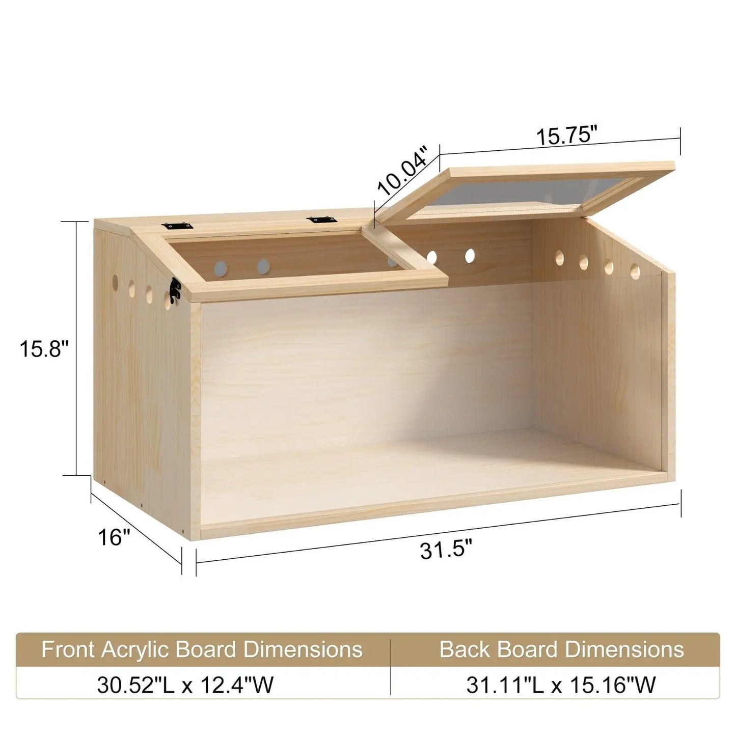 Wooden Hamster Cage And Hutch With Openable Top Hideout