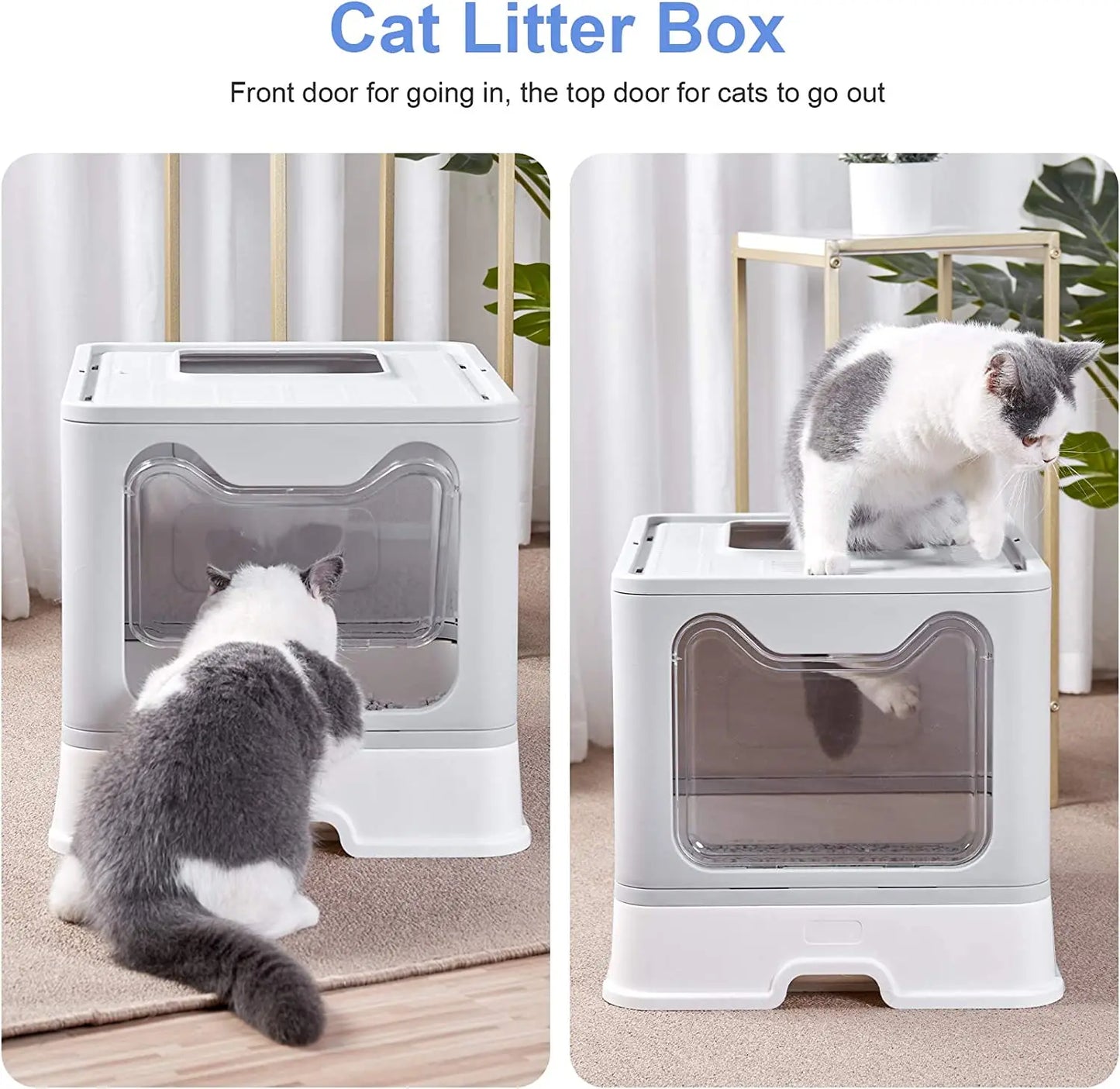 NoEnName_Null Cat Litter Tray Box with Scoop and Drawer