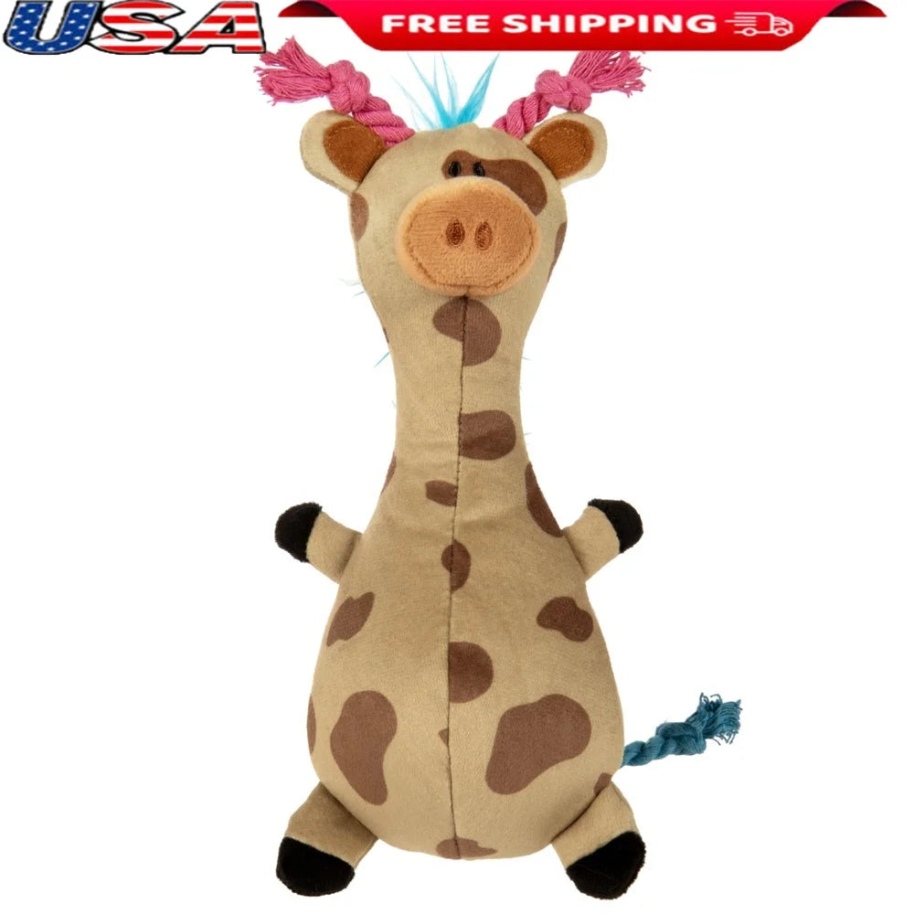 XMSJ Durable Long Neck Giraffe Plush Dog Toy