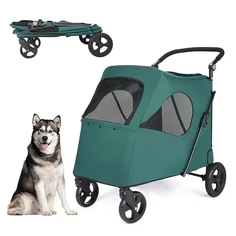 Wedyvko Foldable Dog Stroller Pet Jogger Travel Carrier