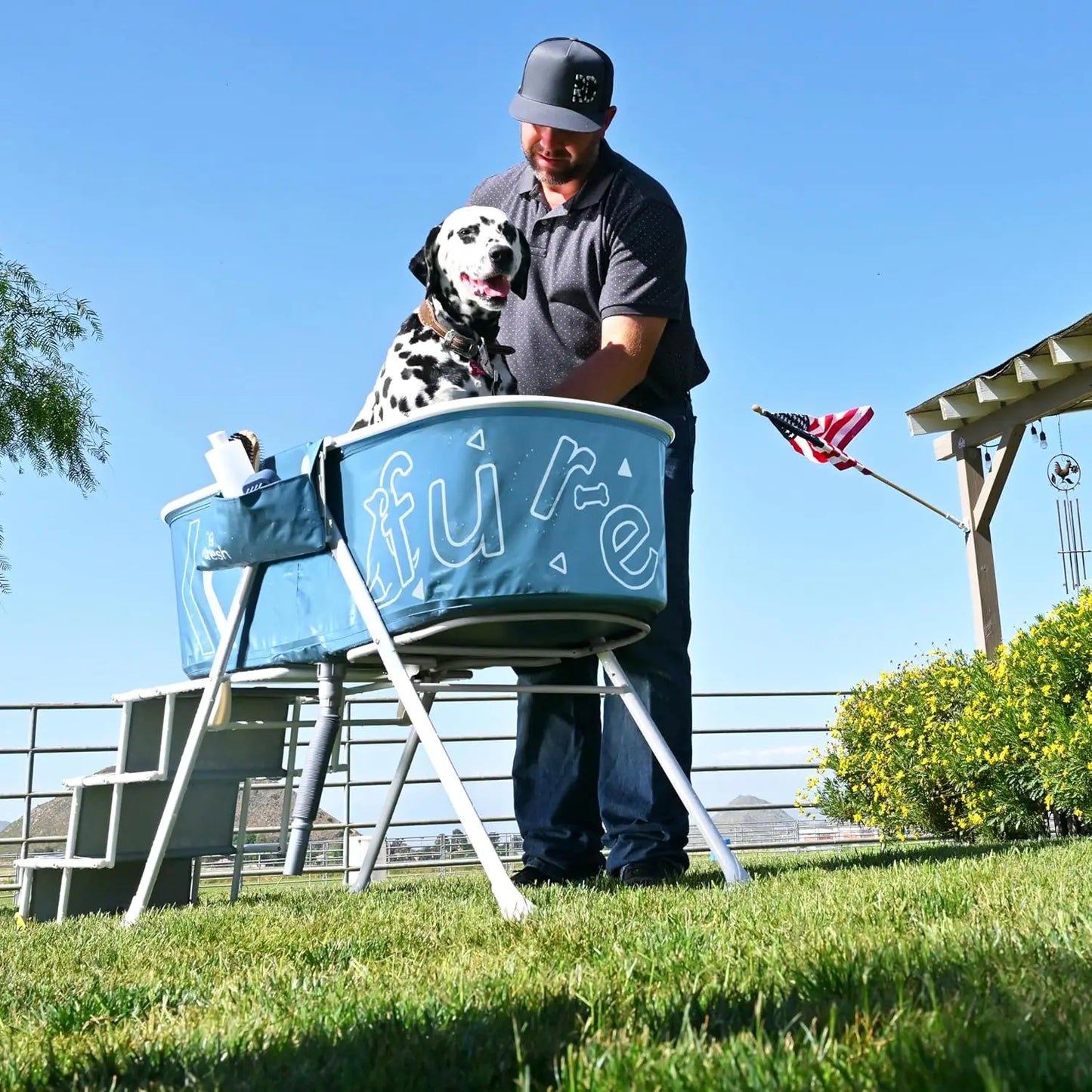Hign Concerned Big Dipper Dog Bath Tub With Stairs Premium