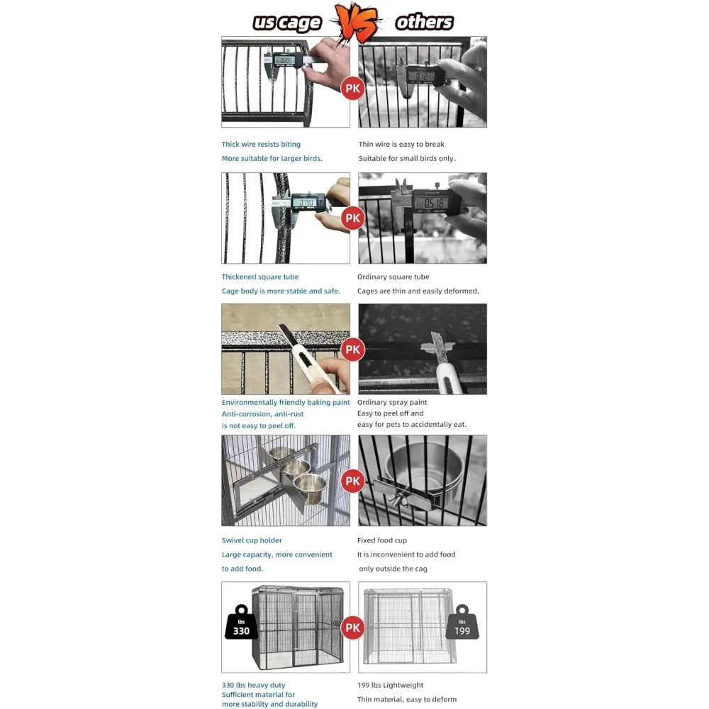SENY Heavy Duty Walk In Aviary Cage For Large Birds