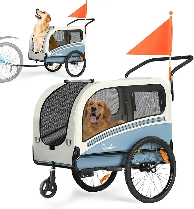Sepnine Dog Bike Trailer and Pet Stroller Carrier
