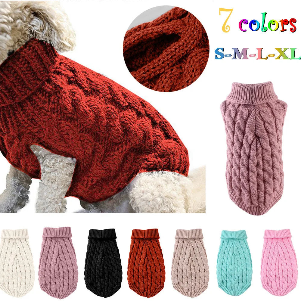 Dog Sweater Autumn Winter Knit Warm Comfort Clothing For Pets