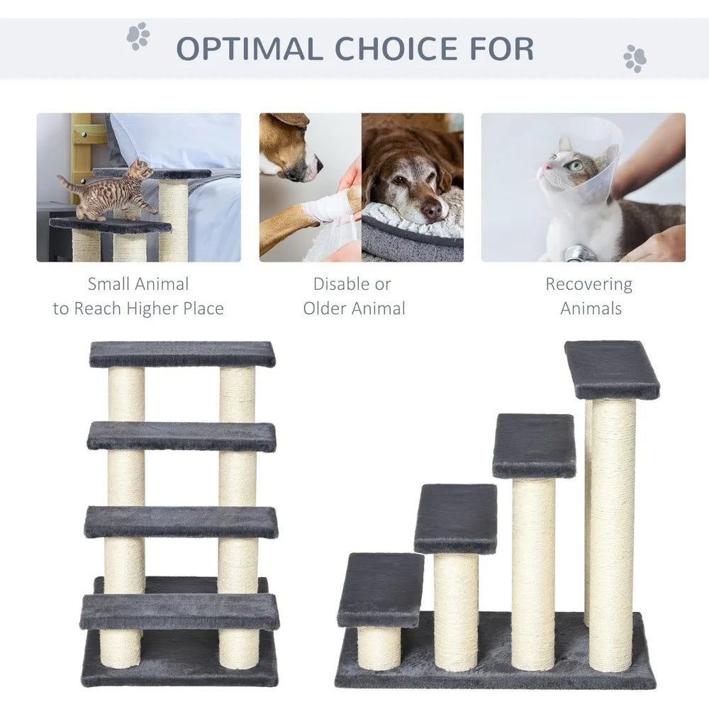 Cat Tree For High Beds Indoor Cats With Sisal Scratching Post