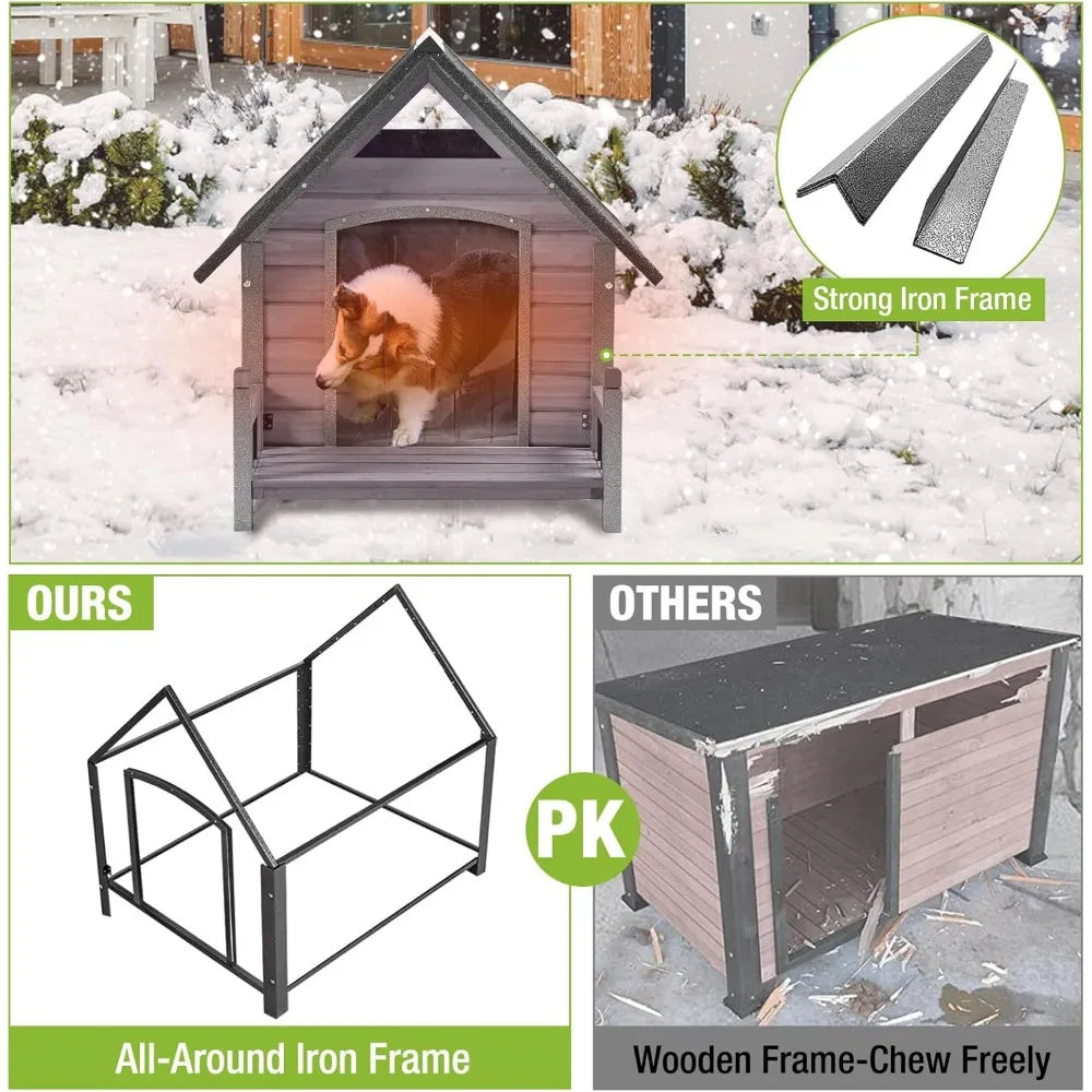 NoEnName_Null Insulated Outdoor Dog House with Waterproof Liner