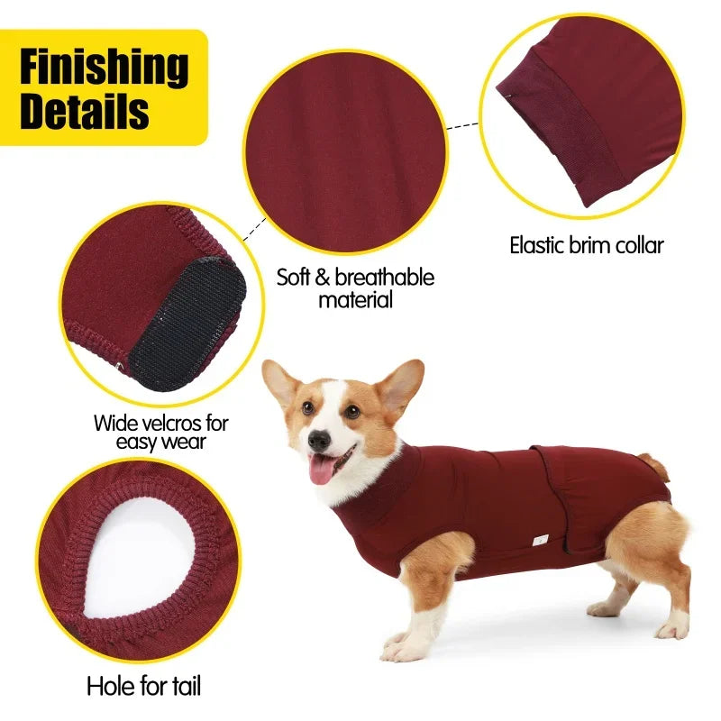 Recovery Suit for Dogs and Cats After Surgery Pet Shirts