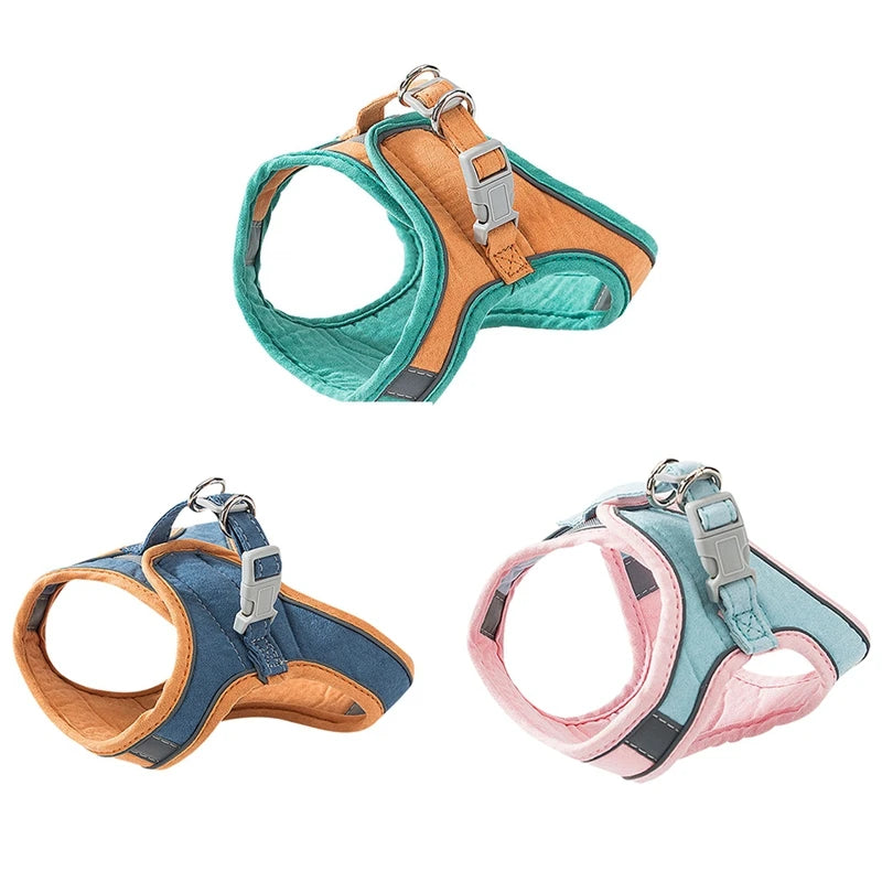 Breathable Cat Harness Leash Set With Reflective Strip