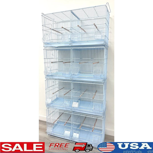 XMSJ Stackable Double Breeding Bird Cages With Dividers