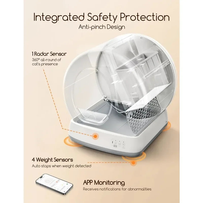 NoEnName Null Self-Cleaning Cat Litter Box for Multi Cats