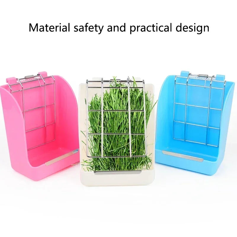 Rabbit Hay Feeder Dispenser For Hanging Cage Small Animals