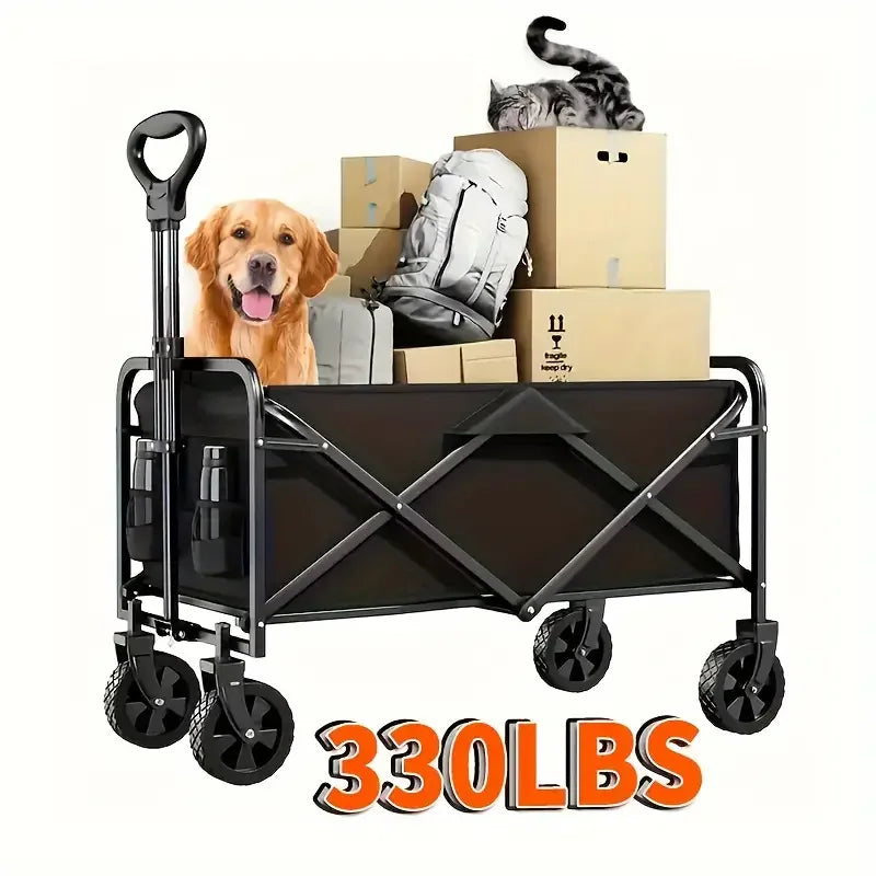 NoEnName Null Collapsible Foldable Wagon Cart With All Terrain Wheels