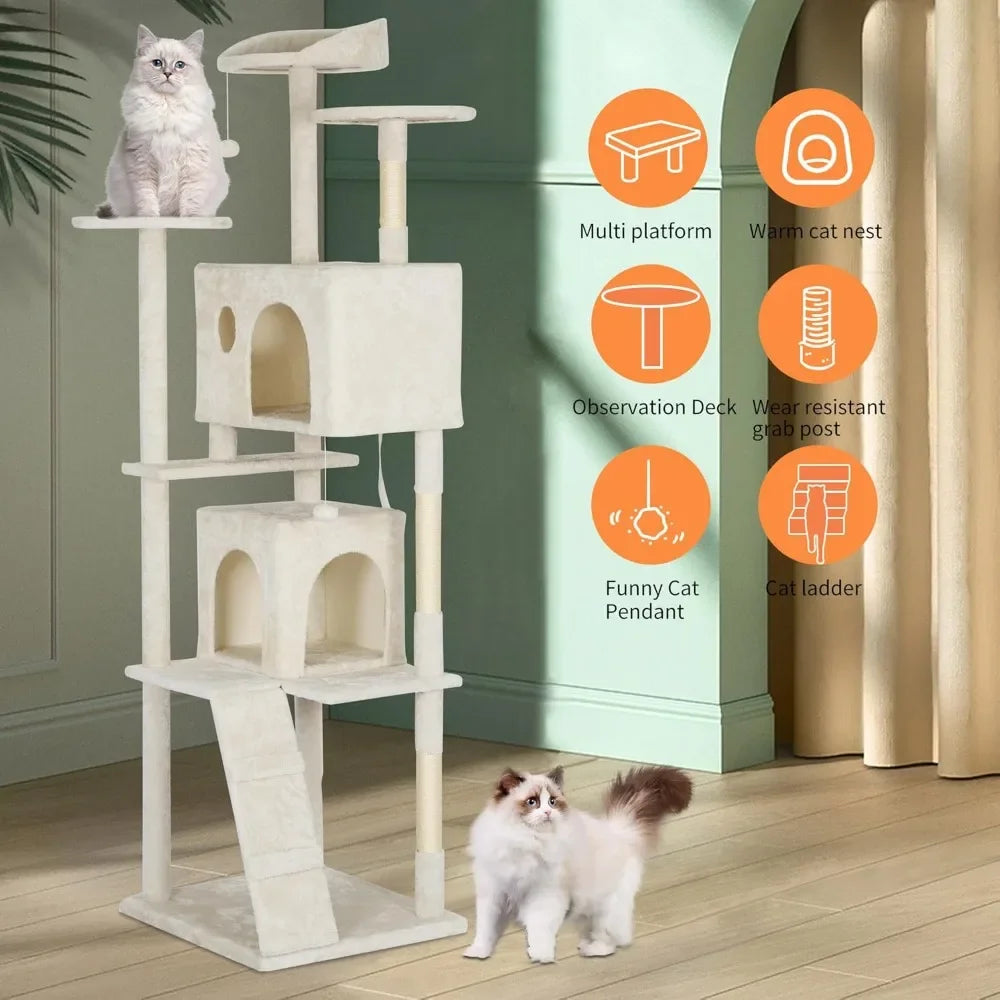 Cat Tree Tower Multi-Level Cat Furniture Activity Center