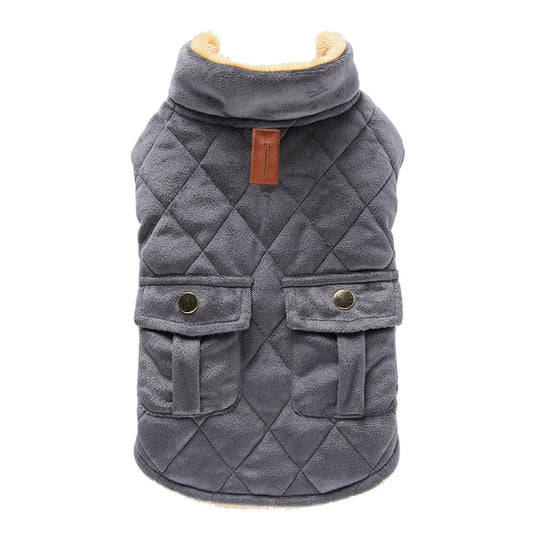 Winter Warm Dog Coat With High Collar Fleece For Small Dogs