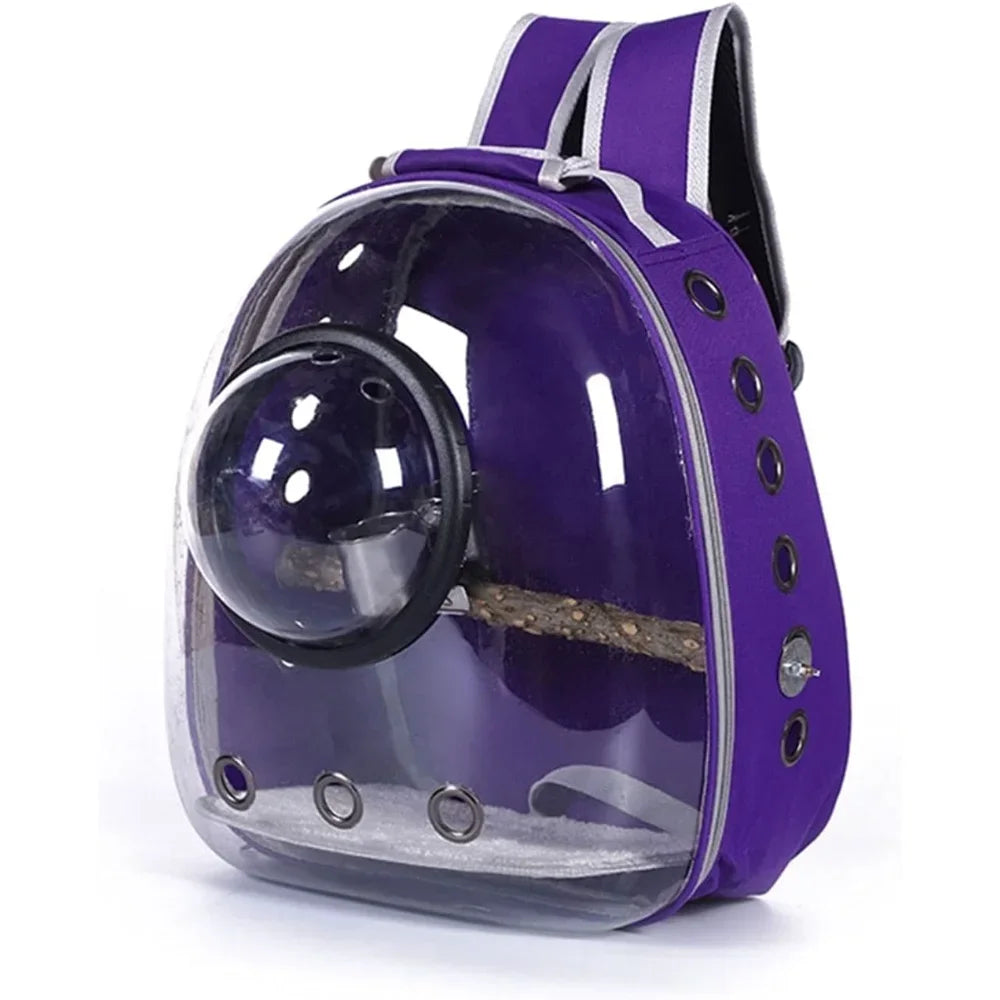 Peisi Portable Breathable Bird Carrier Backpack Travel Cage