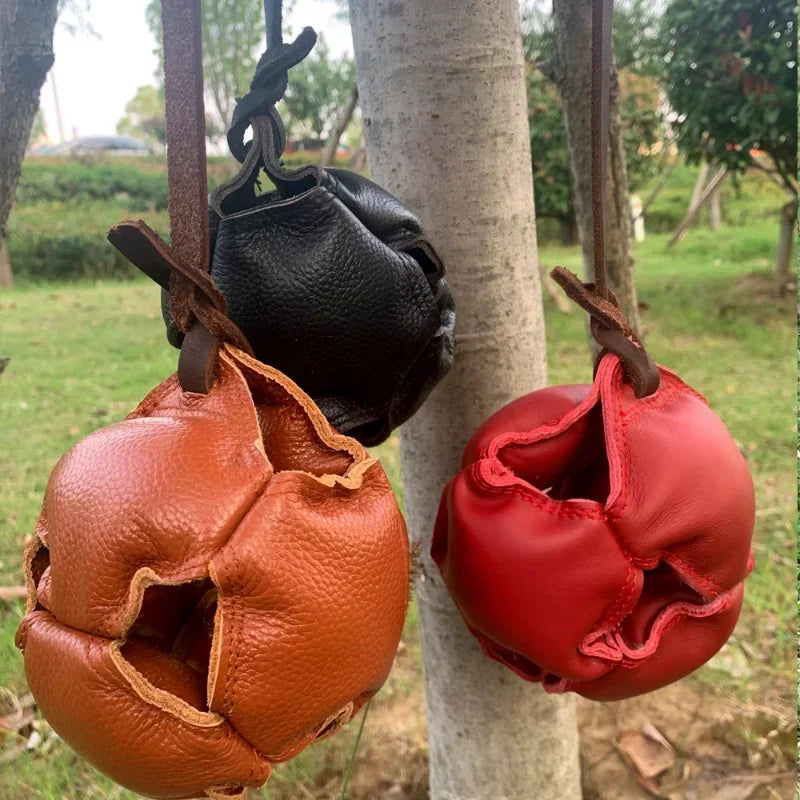 NoEnName Null Leather Dog Training Ball Toy with Handle