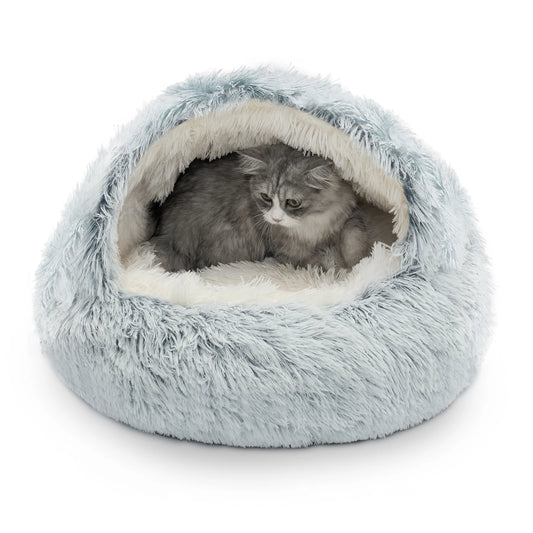 25 Inch Cat Bed Nest Cozy Semi Enclosed Soft Pet House
