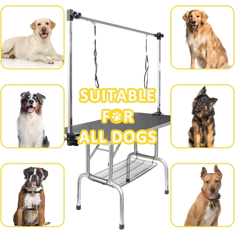 Hign-concerned Grooming Table For Dogs Foldable With Arm