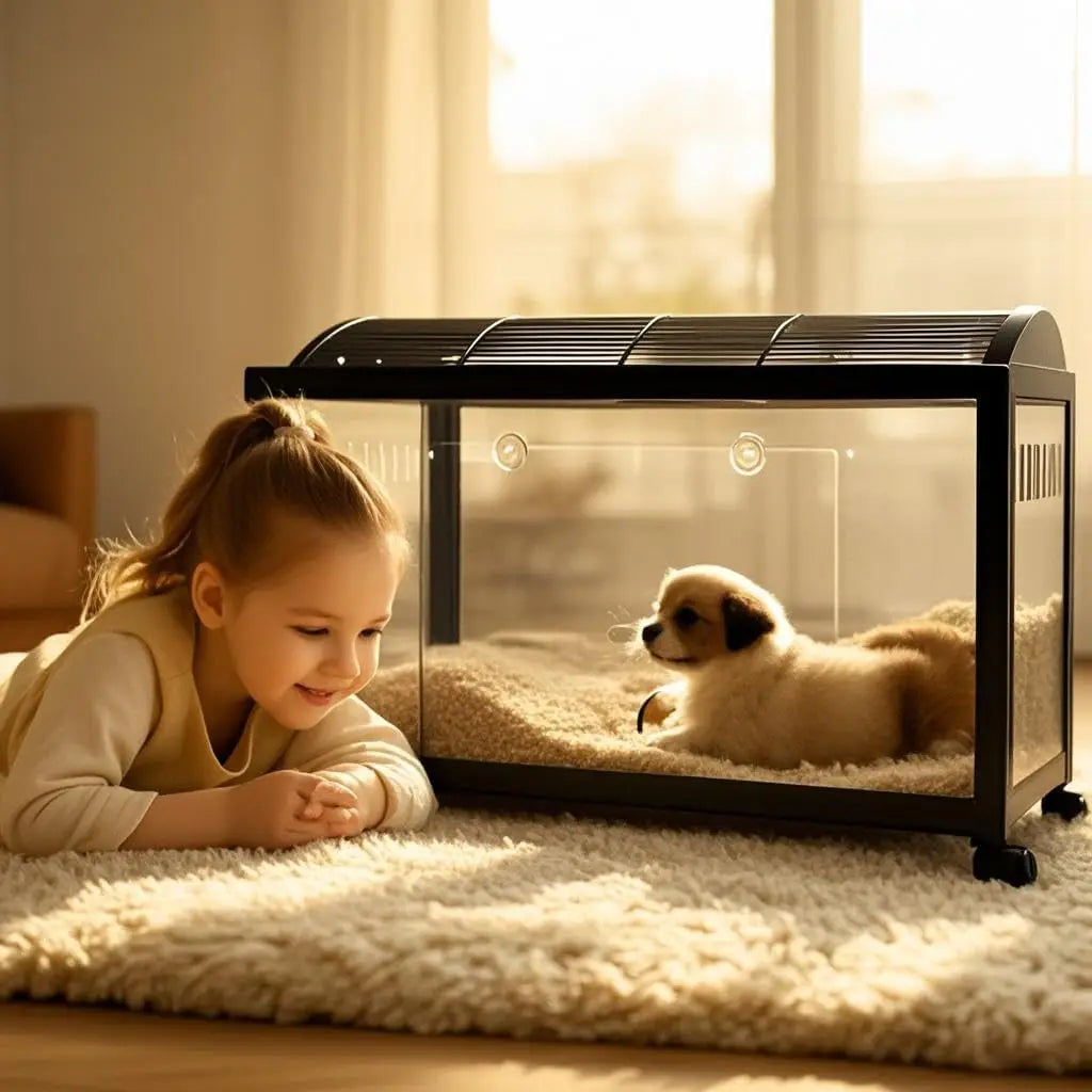Chew Proof Hamster Cage With 360 Degree View And Wheels