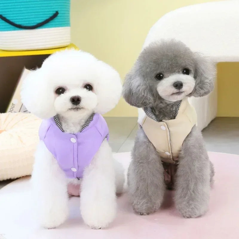 Hign Concerned Cotton Winter Dog Jacket Vest With D Ring