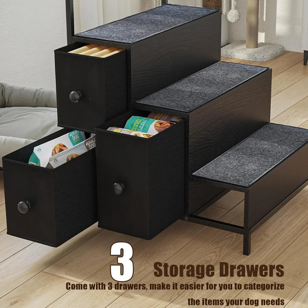 Pet Bunk Bed With Stairs And Storage Window Perch Foam