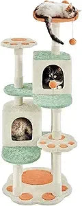 Yaheetech 57.5In Cat Tree Tower Paw Platform Condos