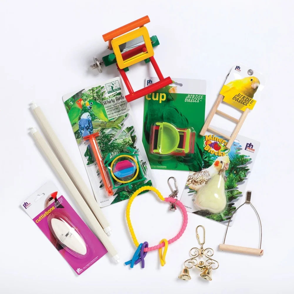 XMSJ Square Roof Bird Cage Starter Kit With Accessories