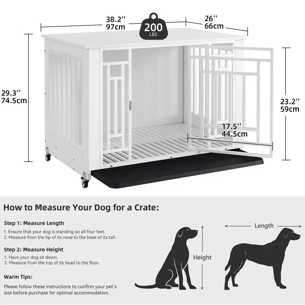 NoEnName_Null Heavy Duty Dog Crate with Removable Tray