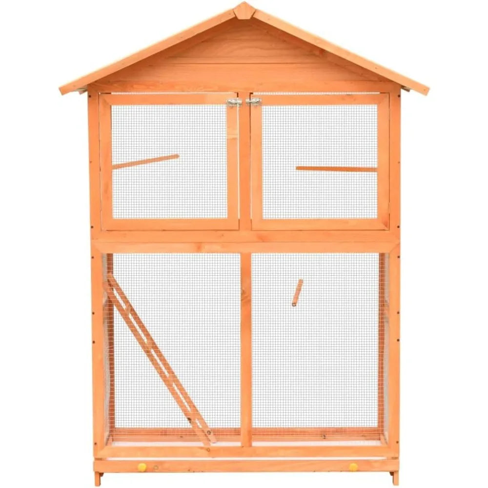 Fregramei Wooden Outdoor Bird Aviary Parrot Cage Small Bird
