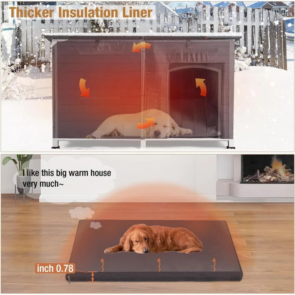NoEnName_Null Outdoor Insulated Dog House for Winter Weather Protection